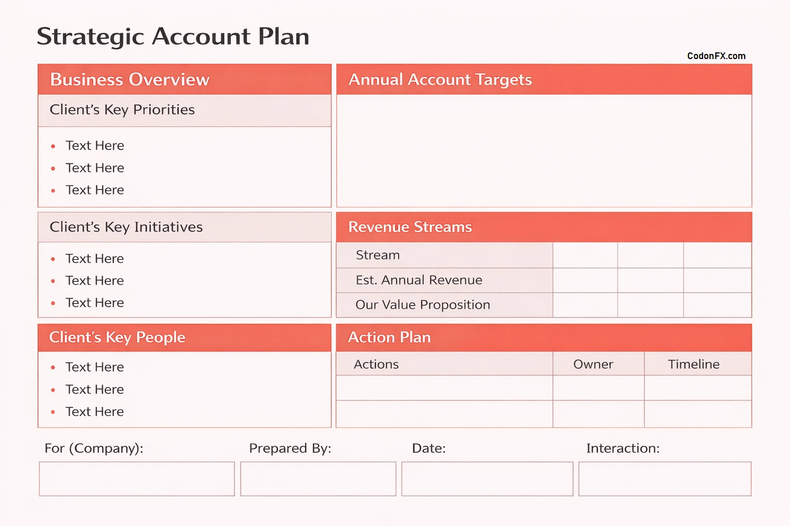 Account Plan Template