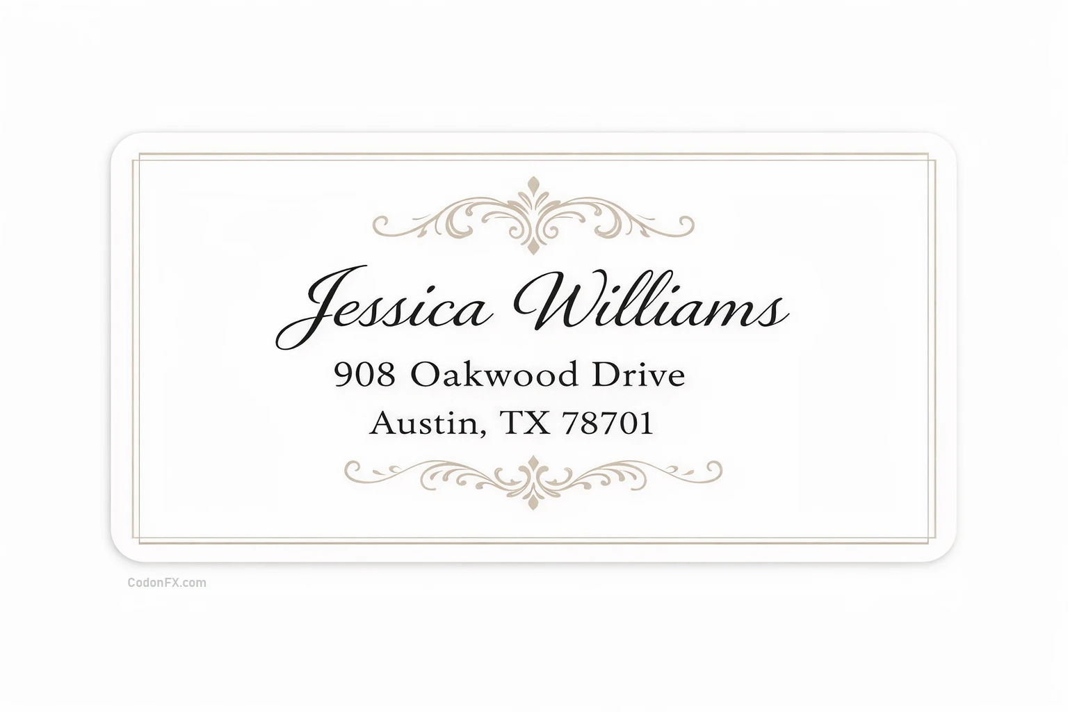 Editable Address Label Template Word