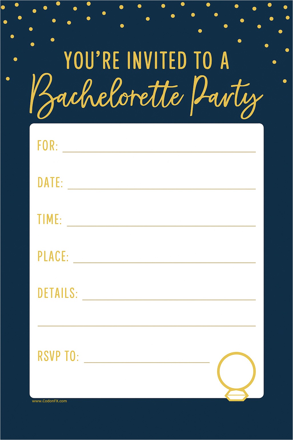 Bachelorette Party Invitation Template Printable Bachelorette Party Invitation Template