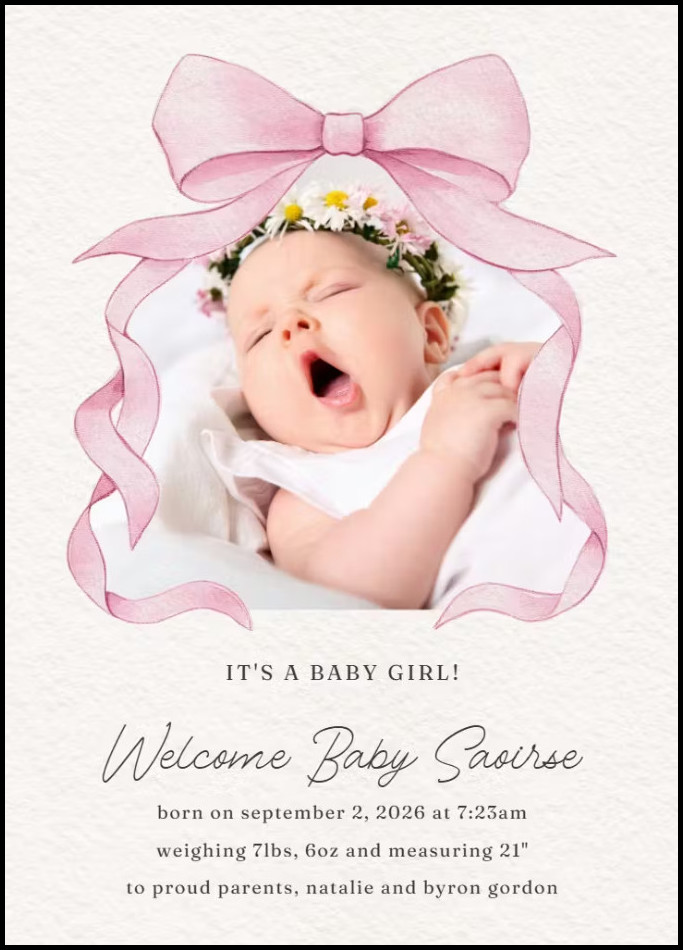Birth Announcement Template Sample Birth Announcement Template Sample