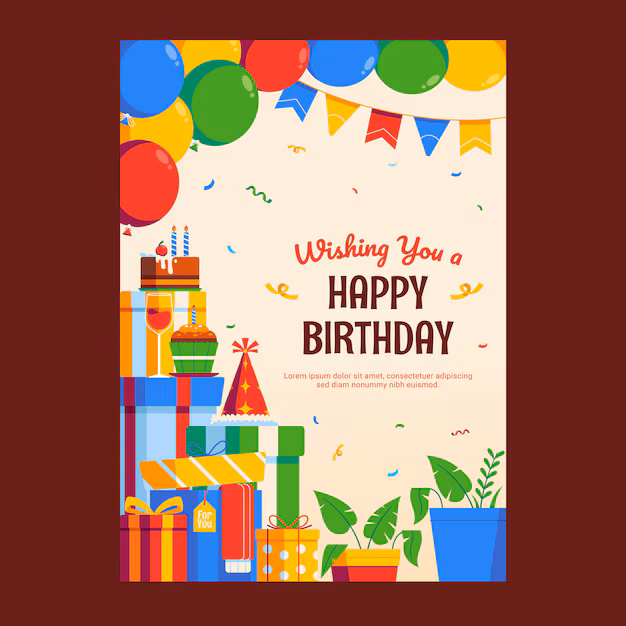 Birthday Greeting Card Template Example