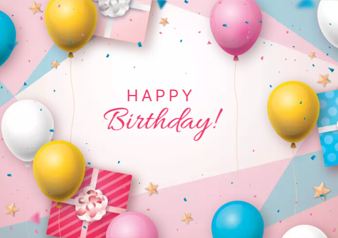 Birthday Greeting Card Template Sample