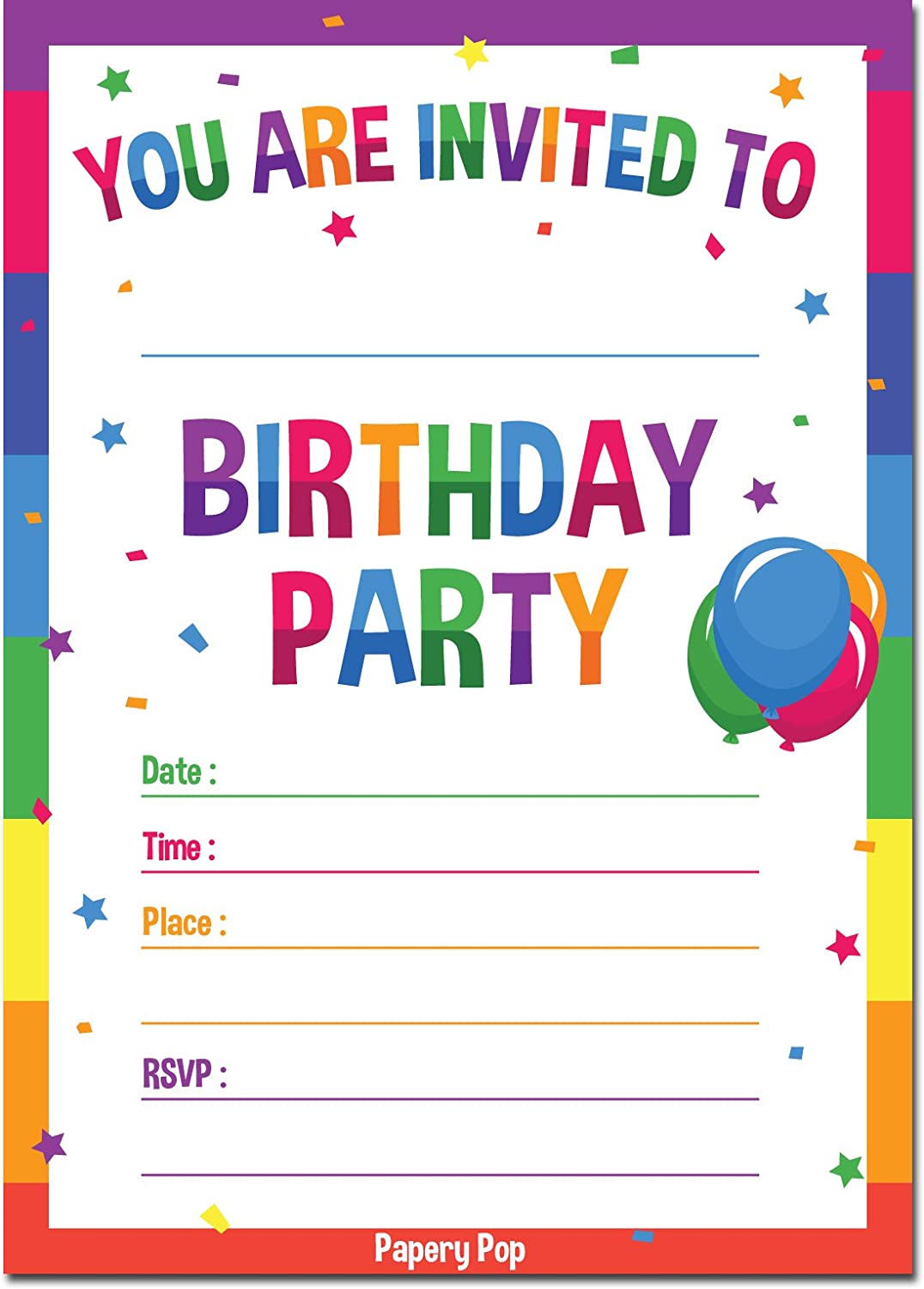 Birthday Party Invitation Template Example Birthday Party Invitation Template Example