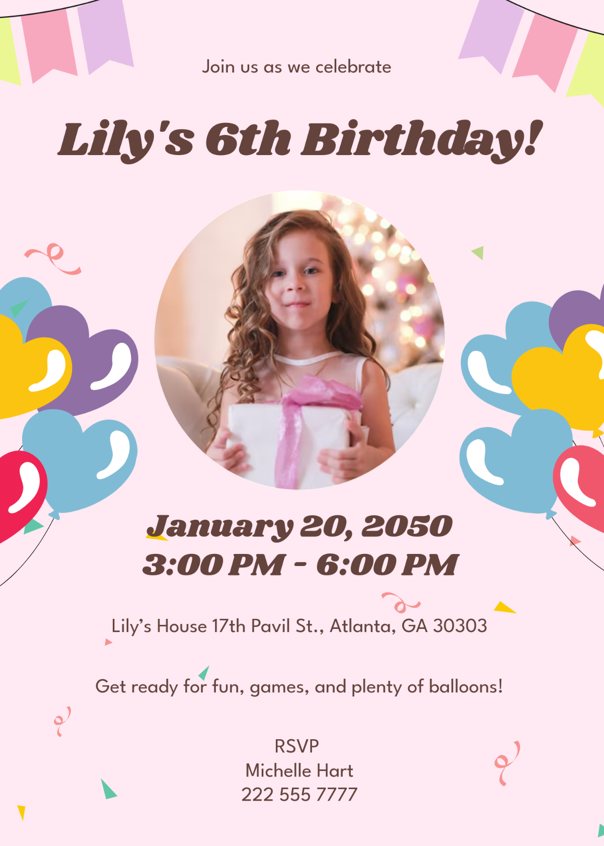 Birthday Party Invitation Template Sample Birthday Party Invitation Template Sample