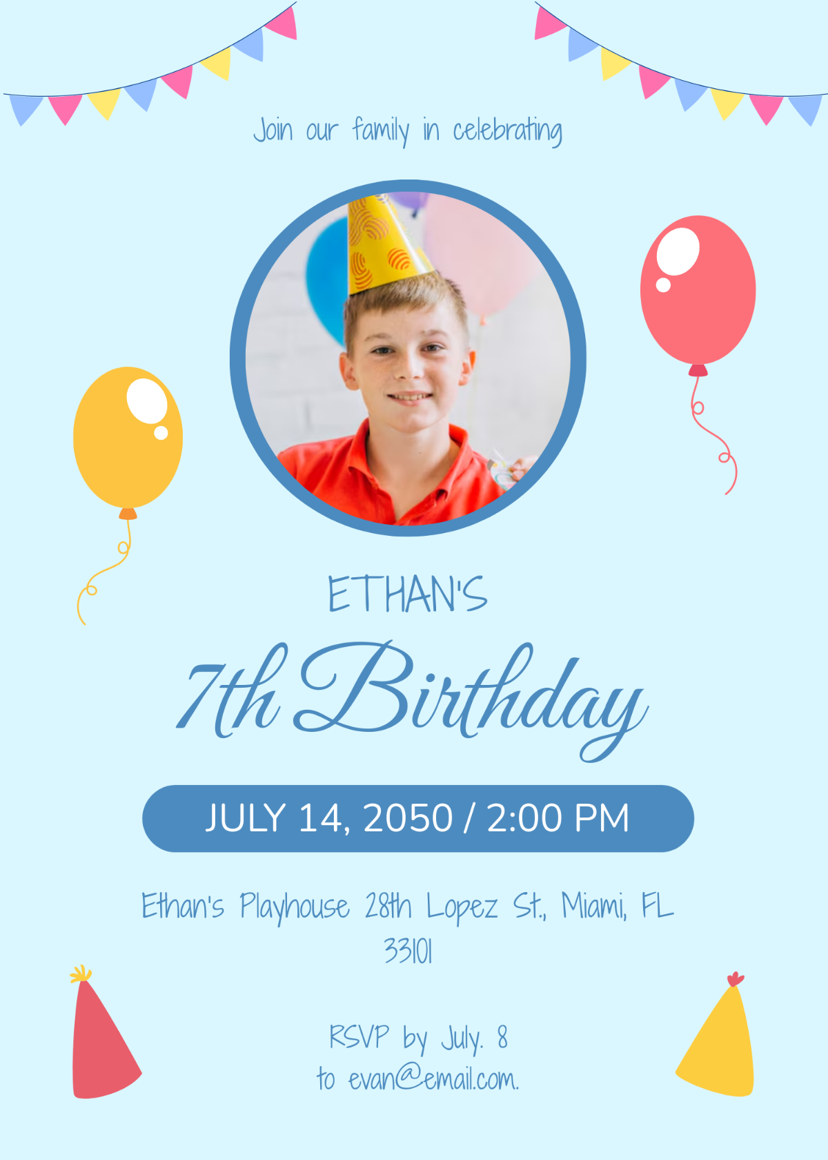 Birthday Party Invitation Template