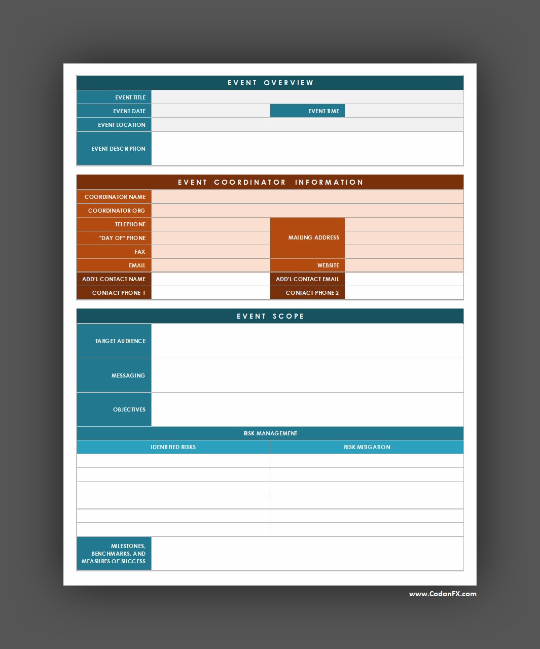 Birthday Party Planner Template