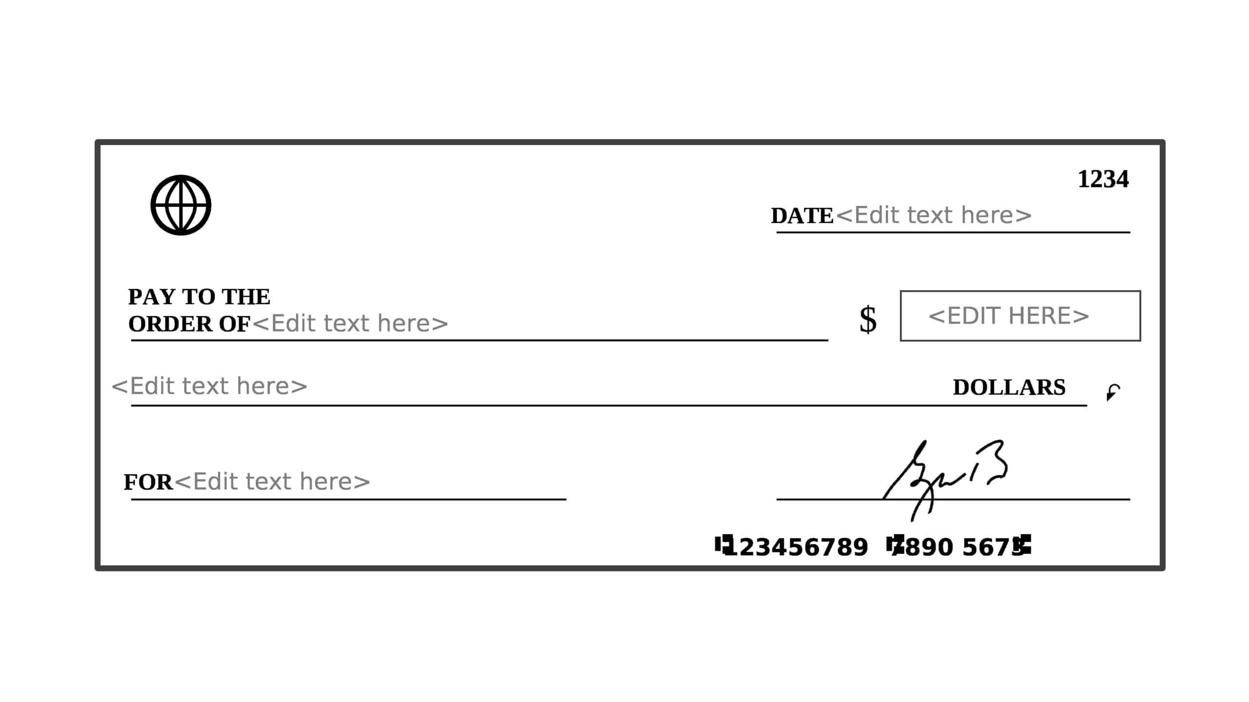 Blank Check Template