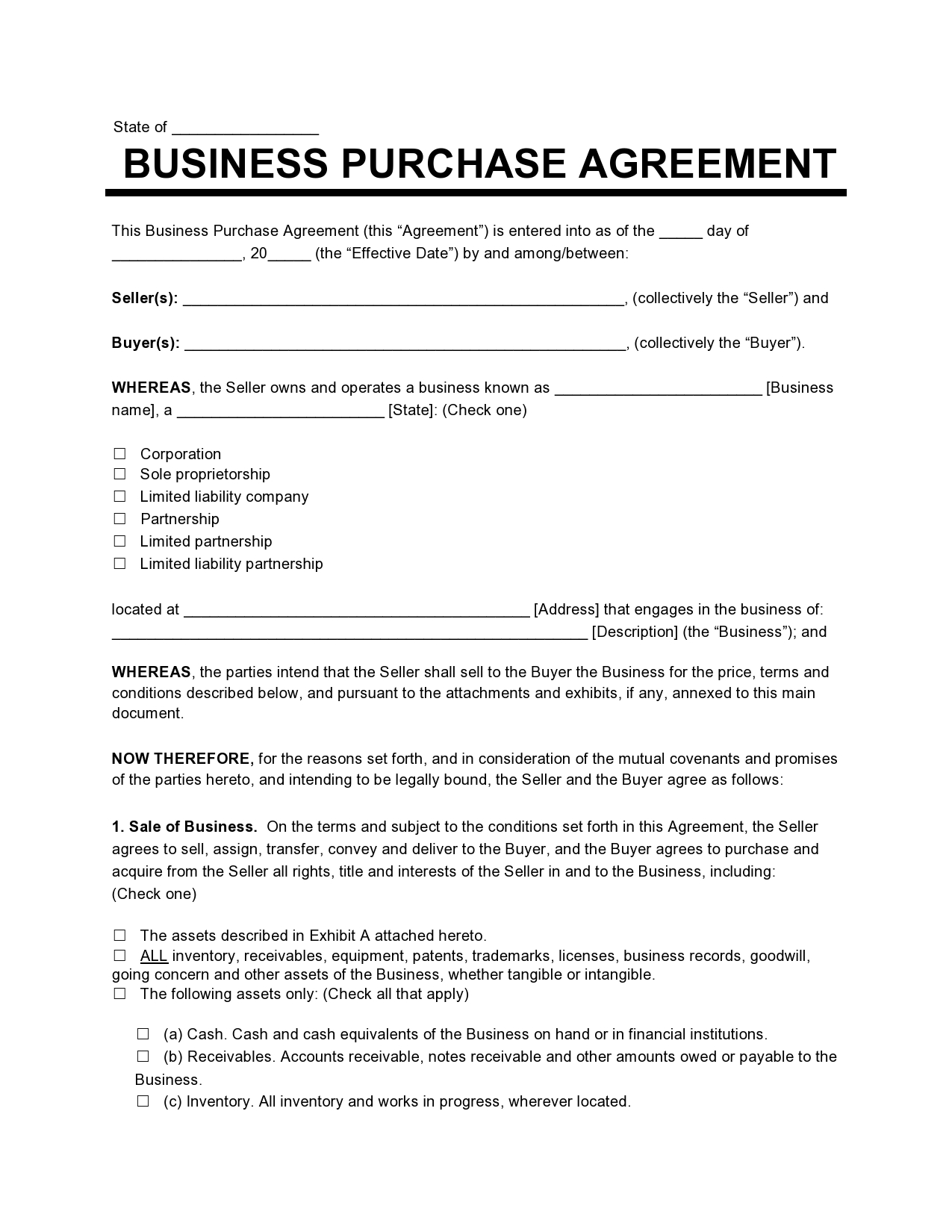 Business Agreement Template