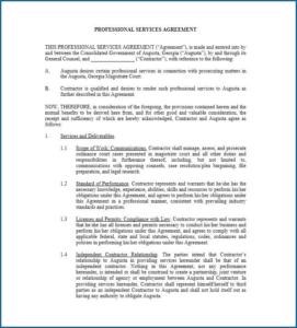 Business Services Contract Template (Word)