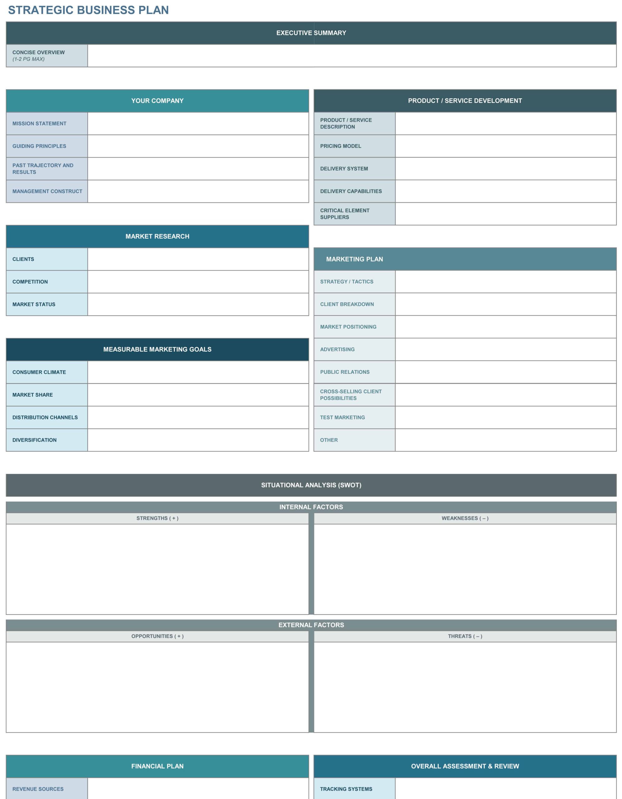 Business Strategic Plan Template Sample Business Strategic Plan Template Sample