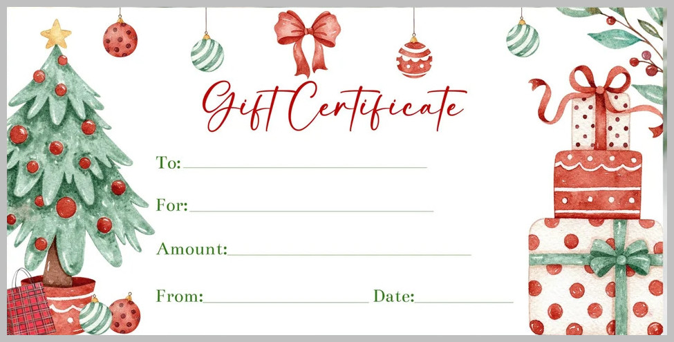 Christmas Gift Certificate Template Sample Christmas Gift Certificate Template Sample