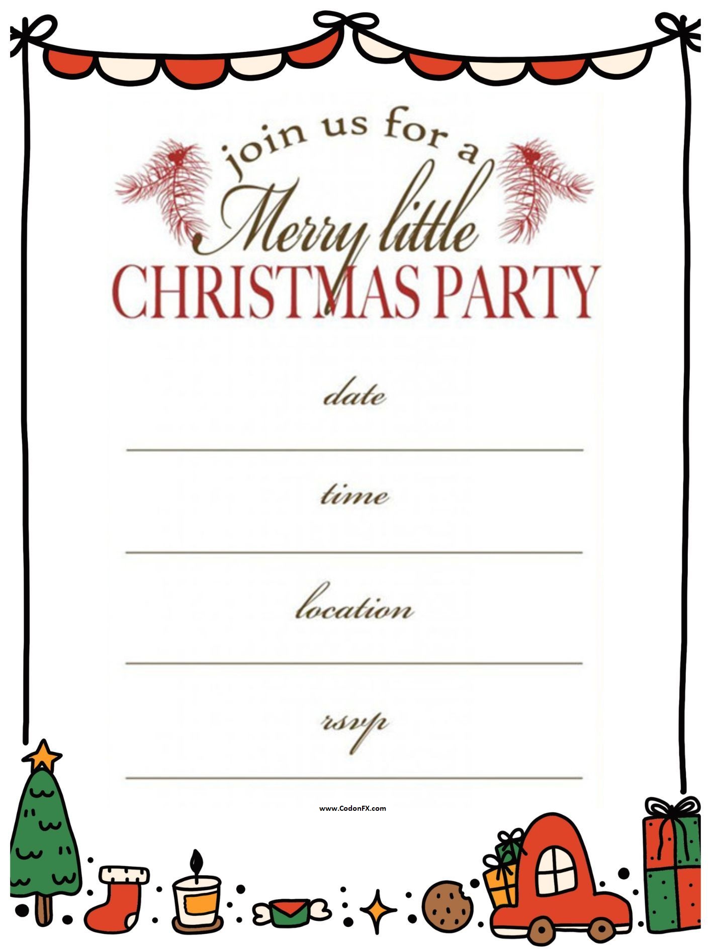 Christmas Party Invitation Template