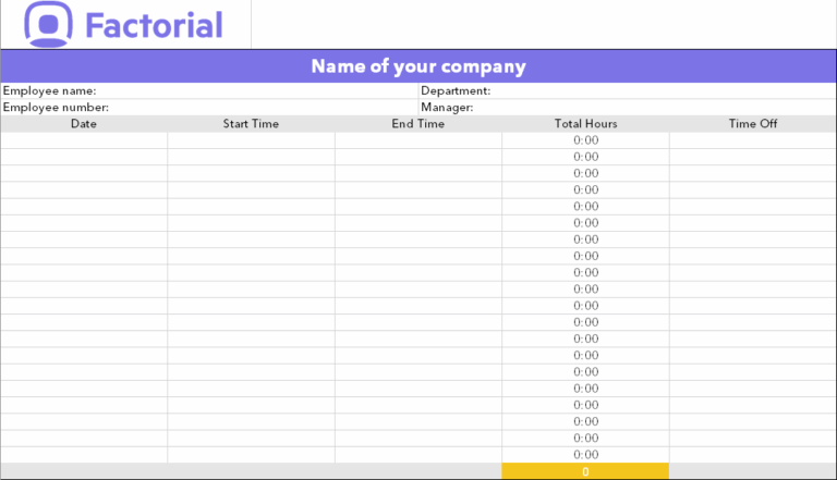 Employee Time Tracking Template (Excel)