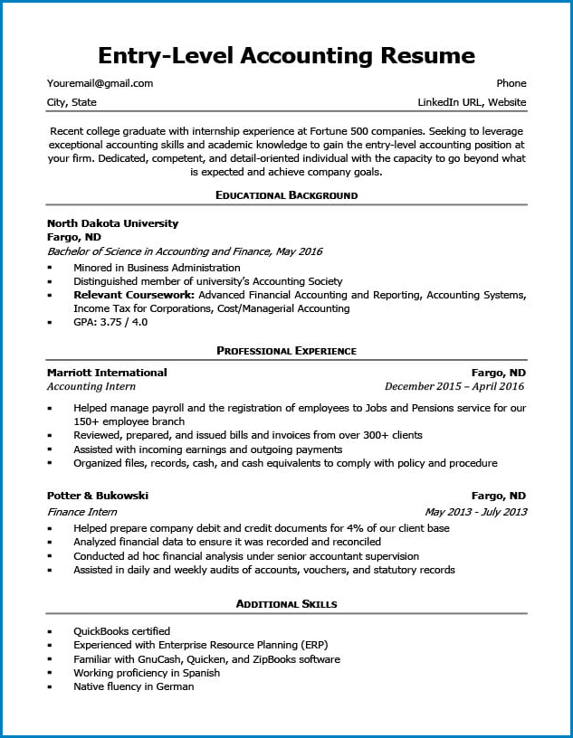 Entry Level Resume Template Sample Entry Level Resume Template Sample