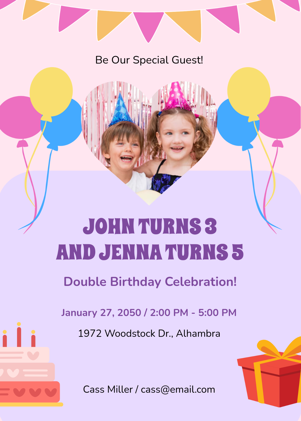 Example of Birthday Party Invitation Template Example of Birthday Party Invitation Template