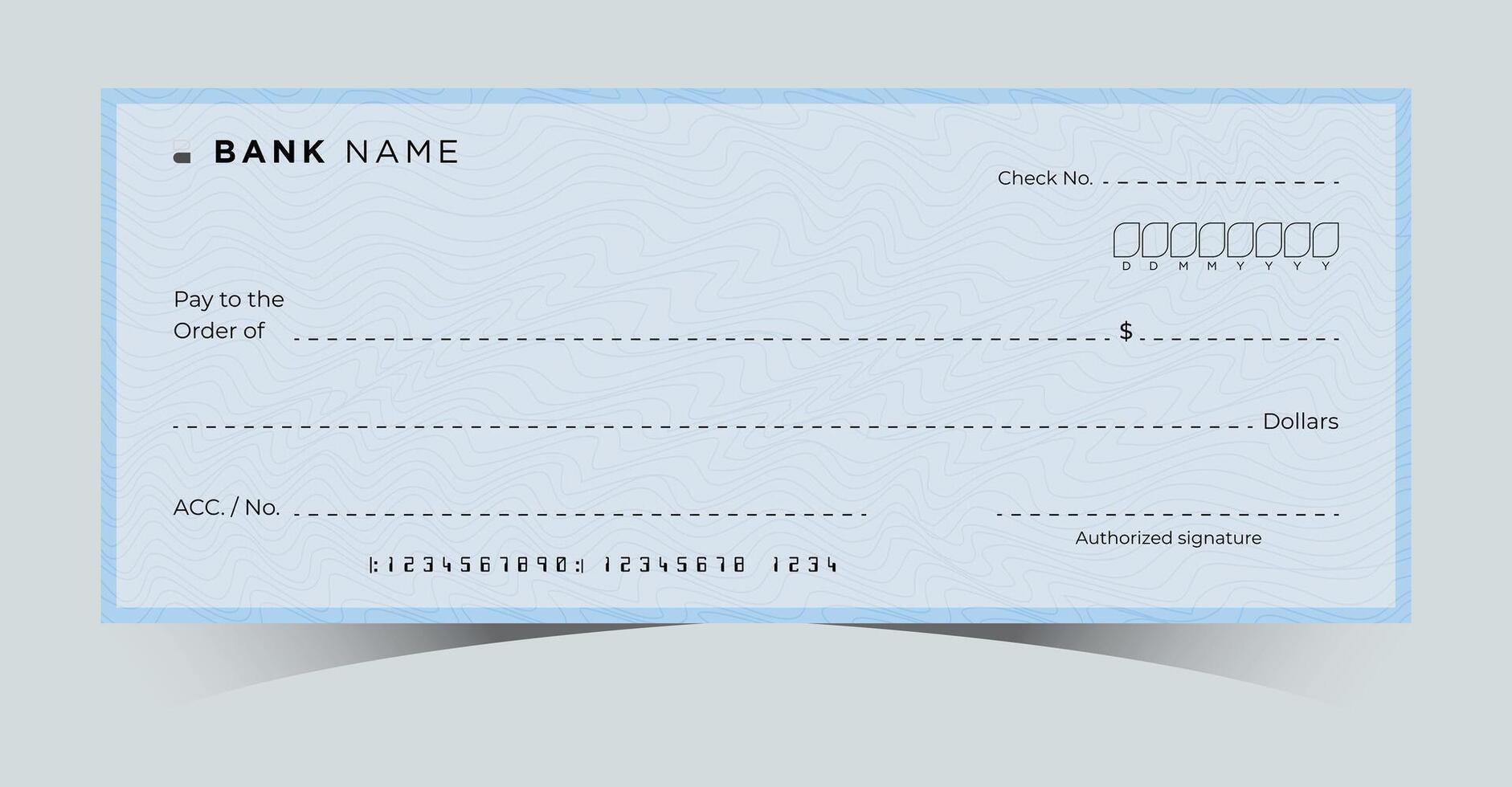 Example of Blank Check Template