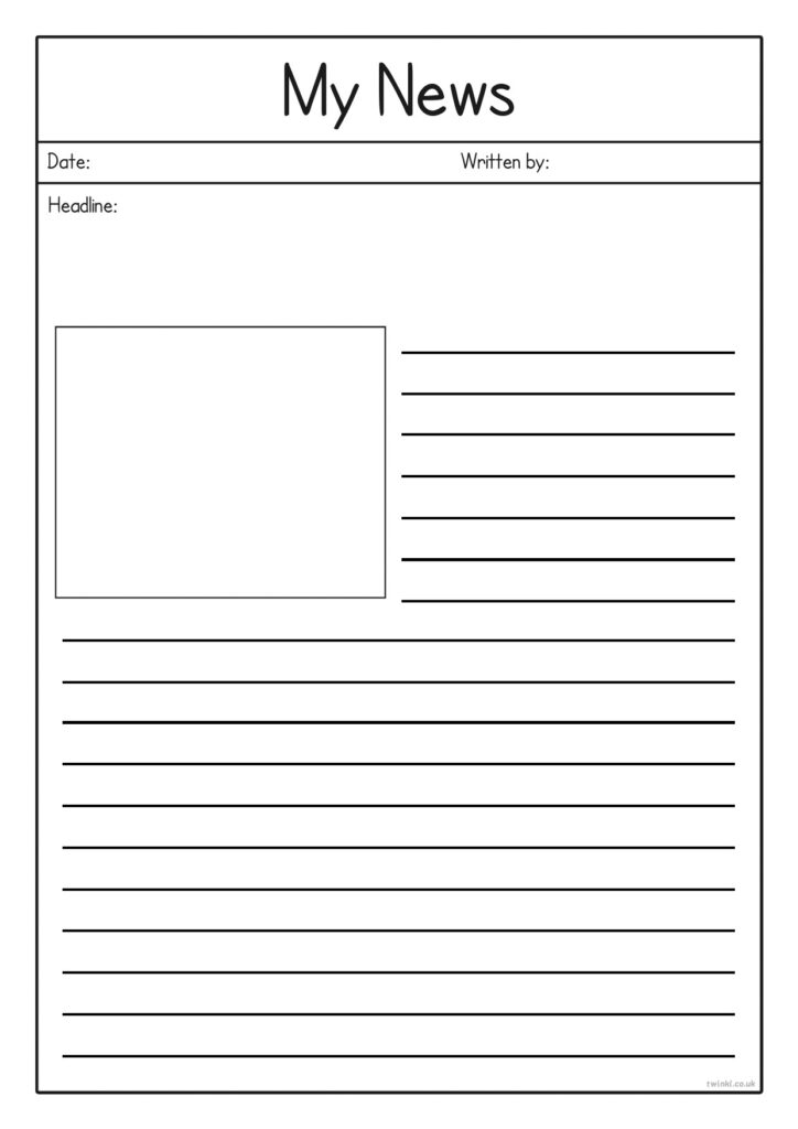 Printable Newspaper Template