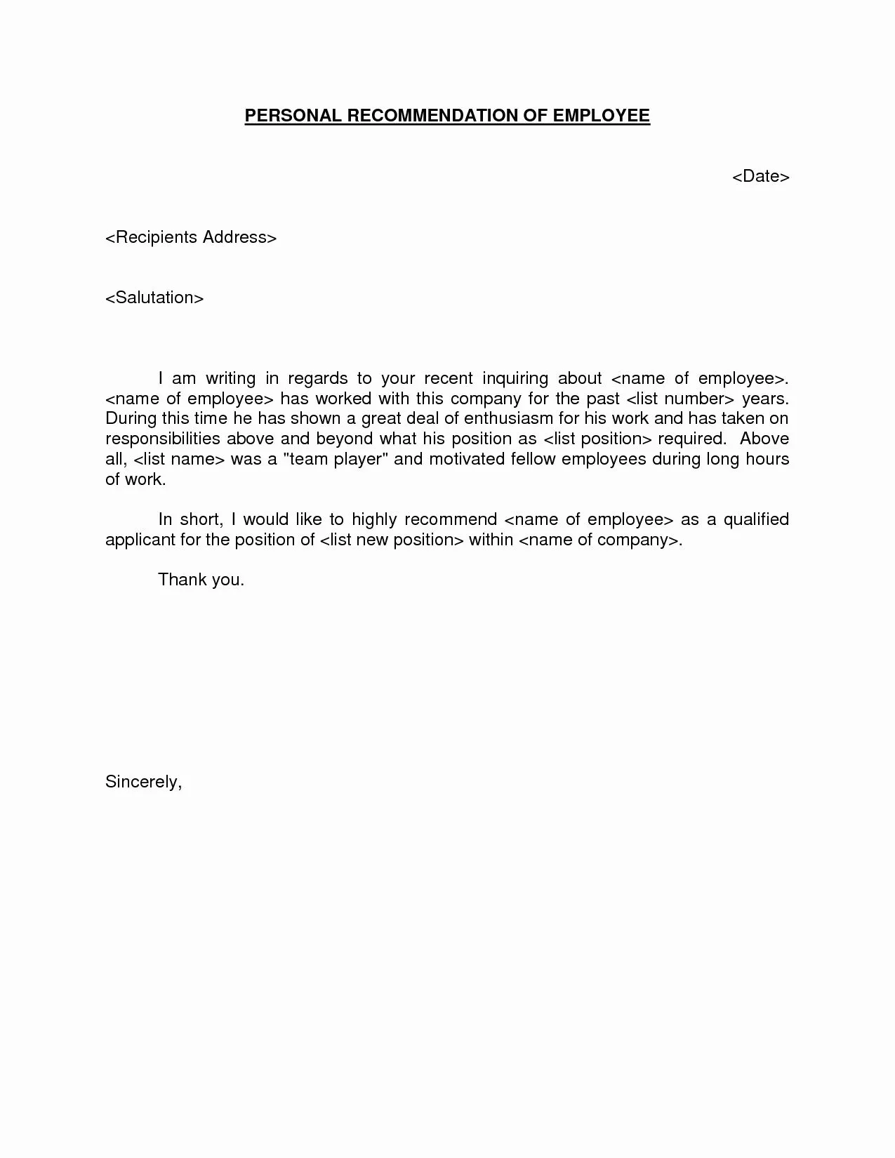 Job Reference Letter Template Job Reference Letter Template Word