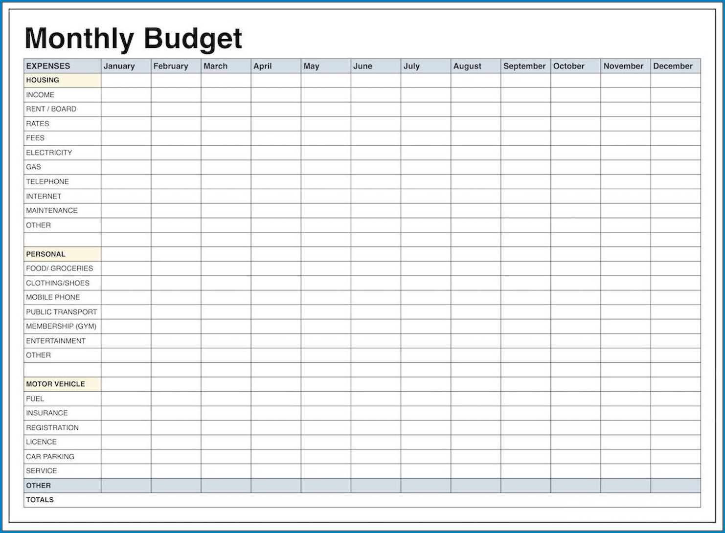 Monthly Budget Planner Template Sample Monthly Budget Planner Template Sample