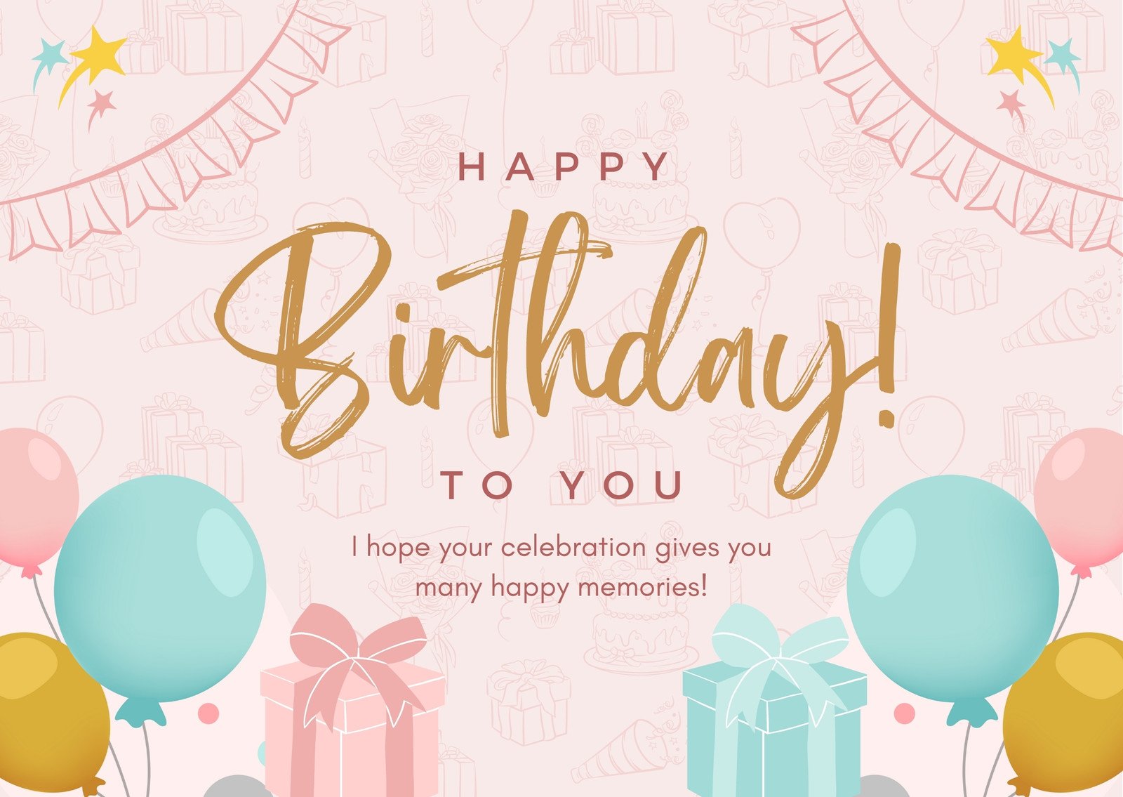 Printable Birthday Card Template