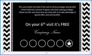 Punch Point Card Example Printable Punch Card Template