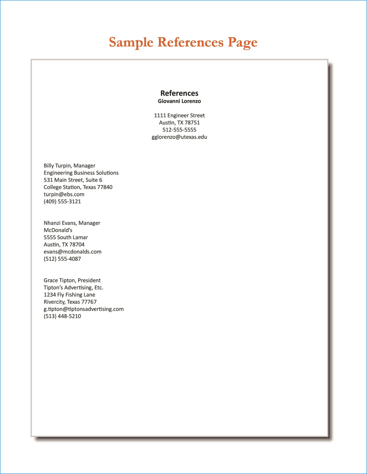 Reference Page For Resume Template - Reference Page For Resume Template Example 1188x1536 