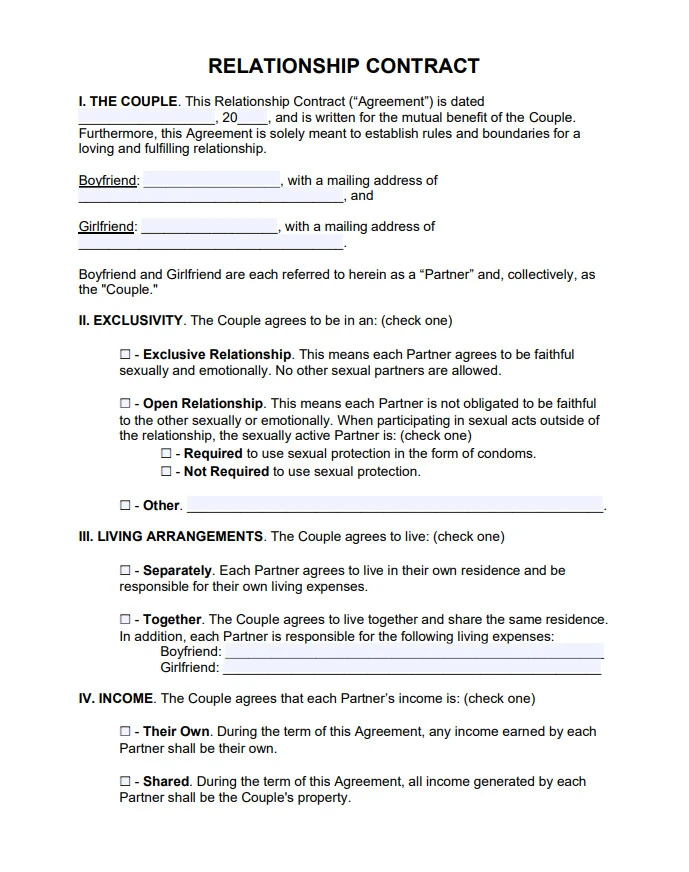 Relationship Agreement Template