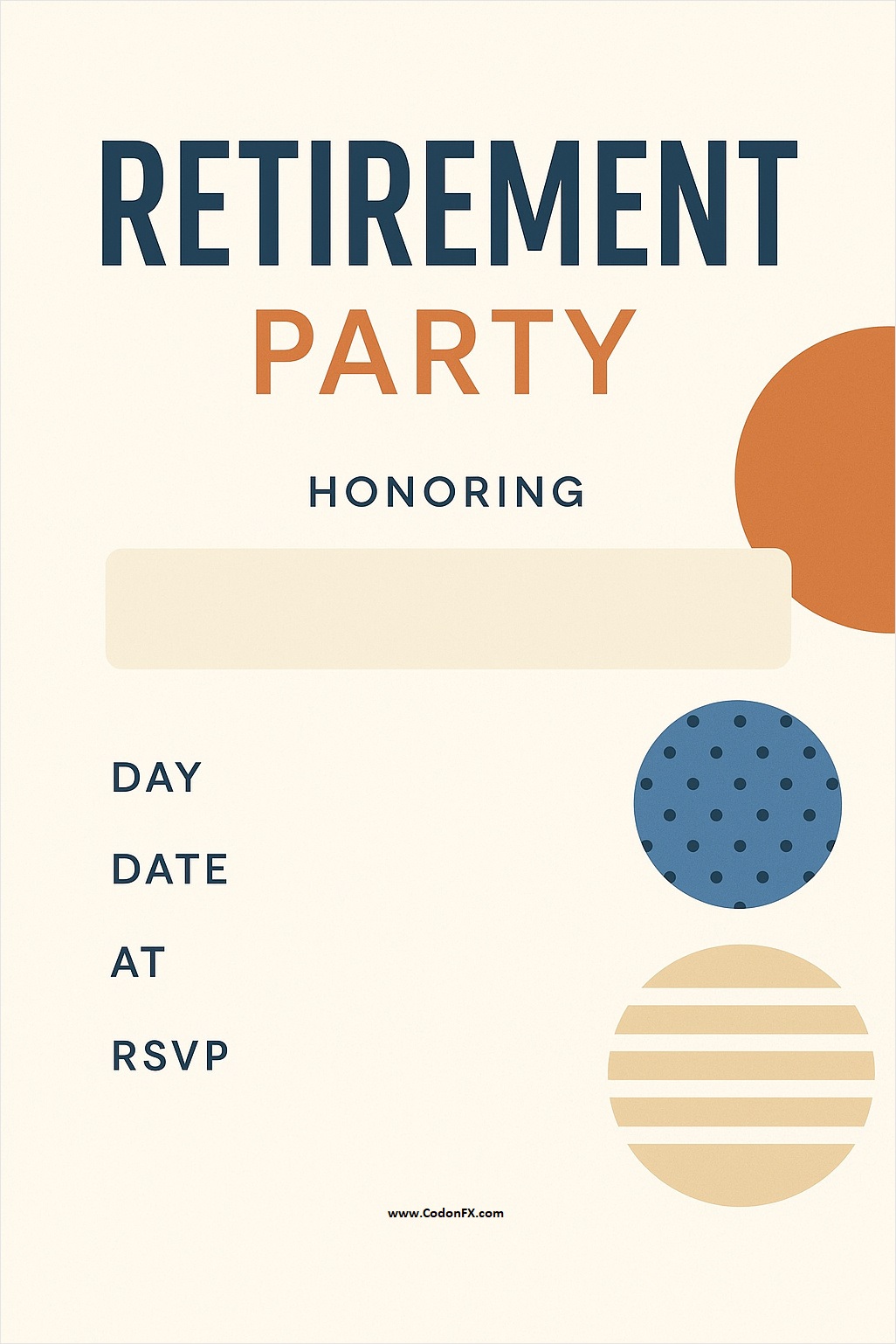 Simple Retirement Party Invitation Template