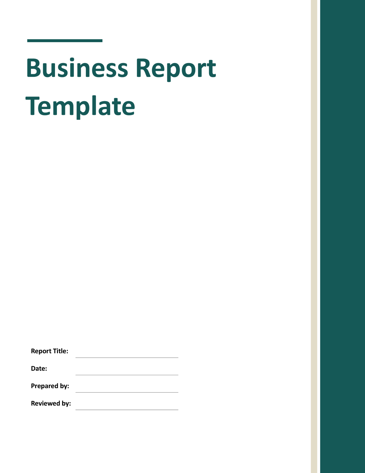 Sample Business Report Template Sample Business Report Template