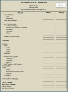 Creating Finance Report Free Finance Report Template (Excel)