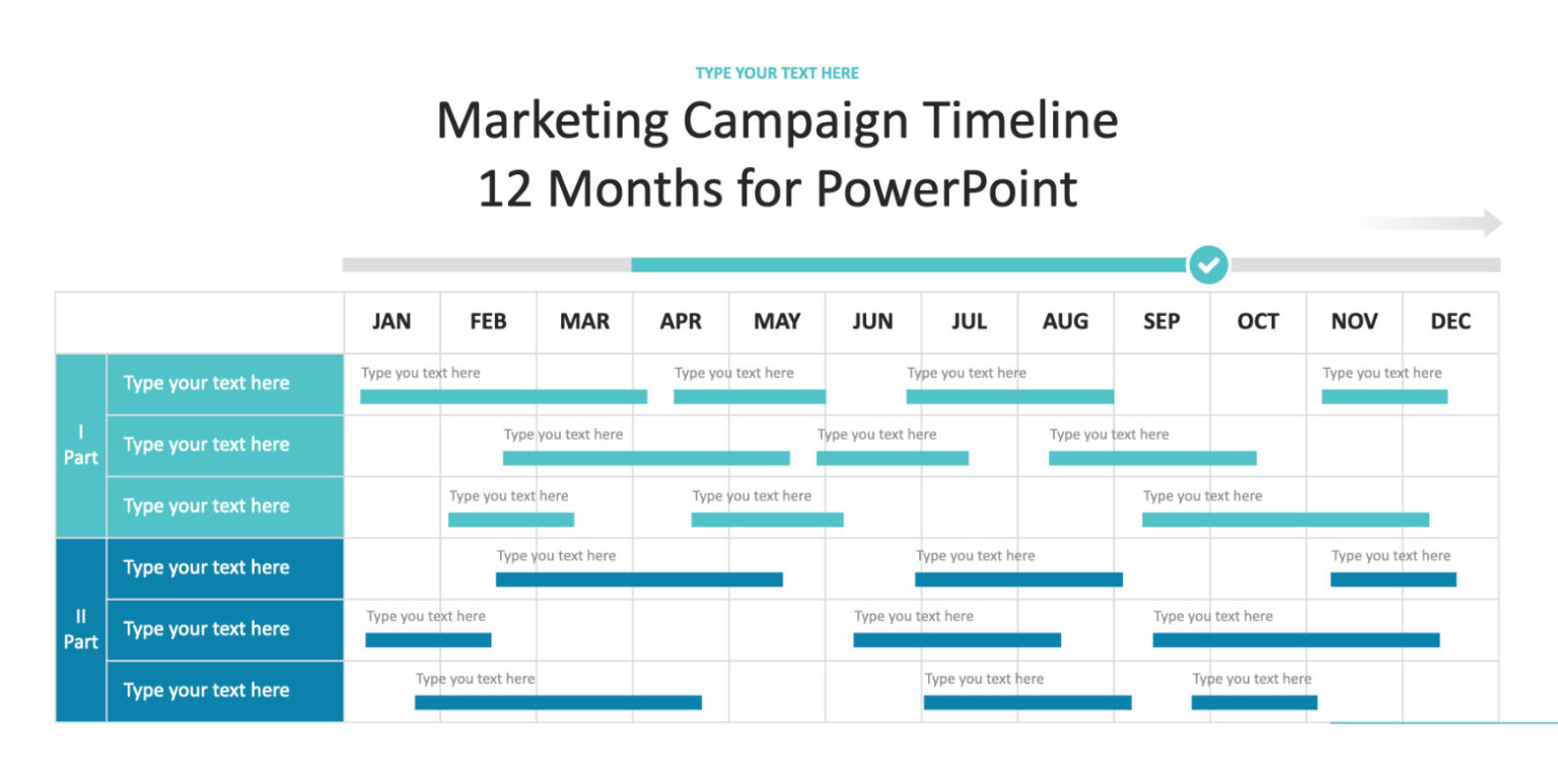 Customizable Marketing Timeline Template