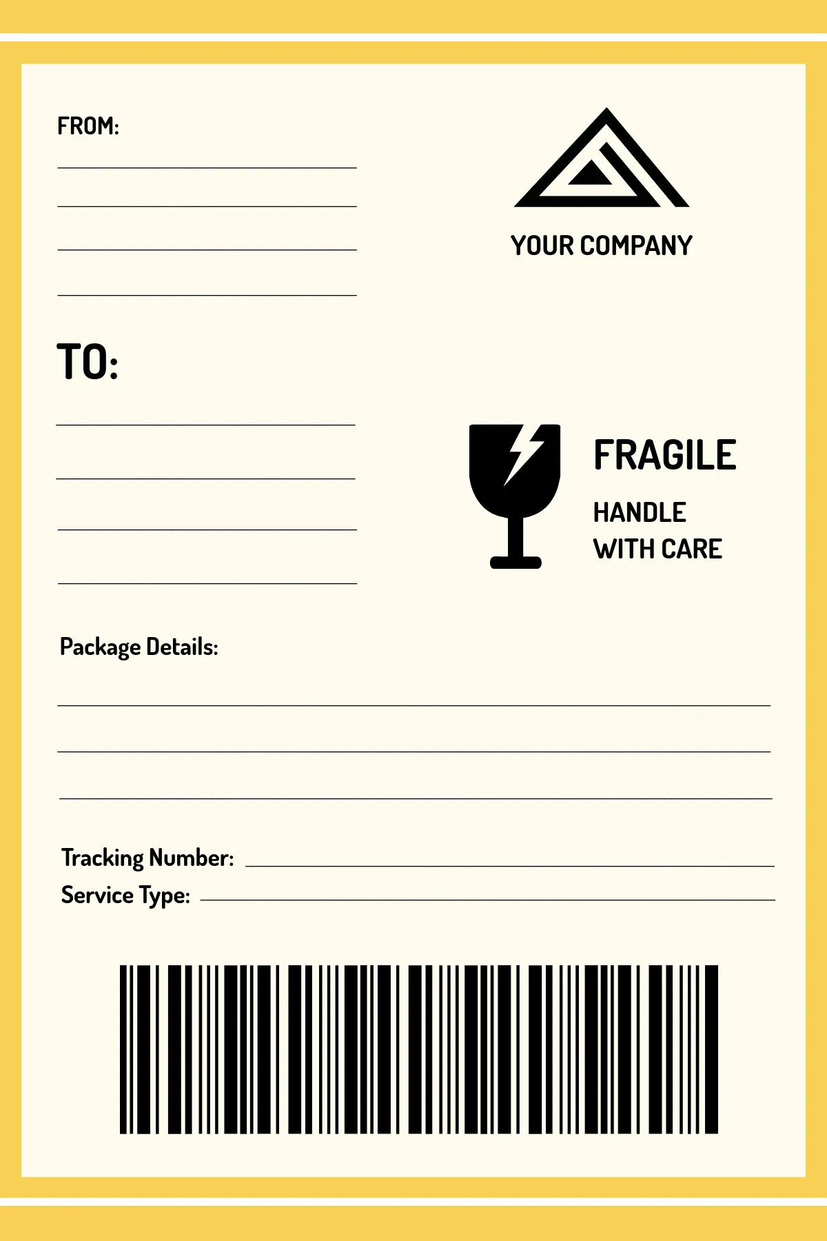 Shipping Label Template