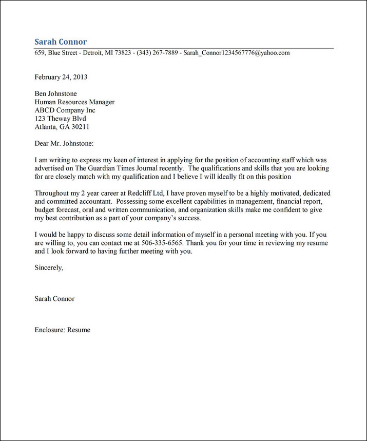 accounting cover letter template example accounting cover letter template example