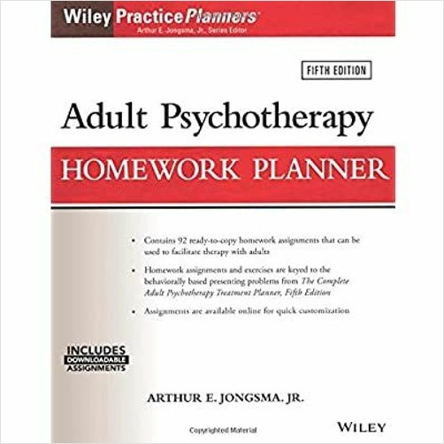 adult psychotherapy homework planner template