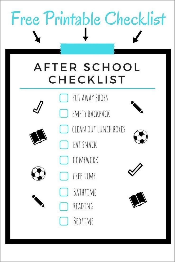 afterschool schedule template
