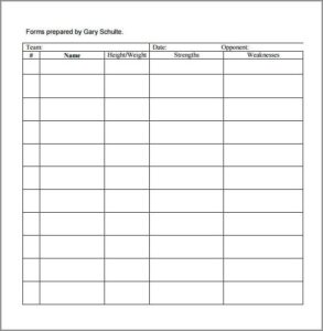 Free Printable Basketball Schedule Template