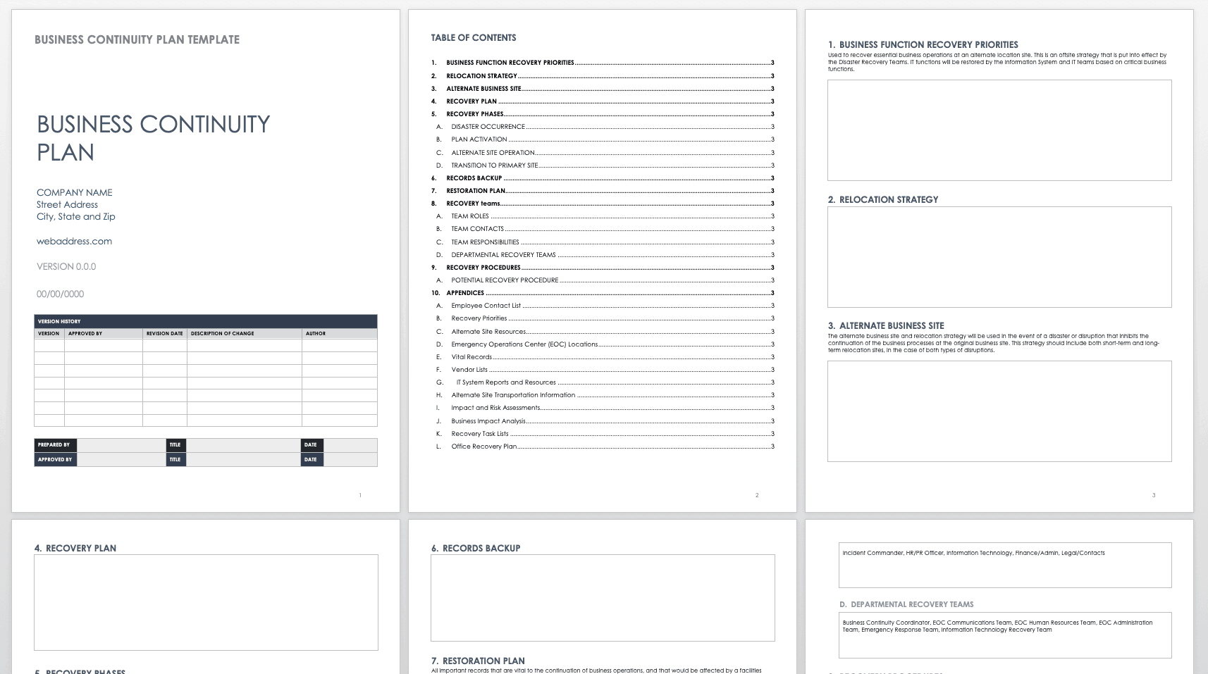 business continuity plan template nhs