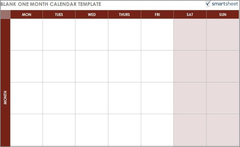 calendar template for schedule sample