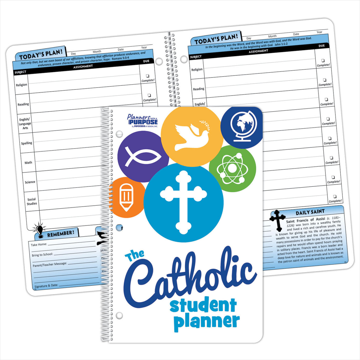 catholic student planner template sample