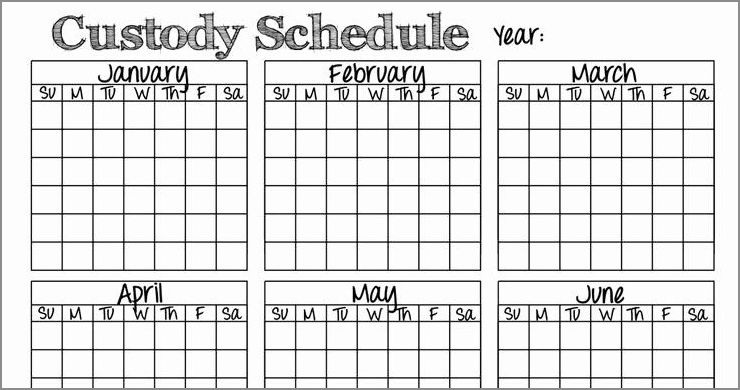 custody schedule template example