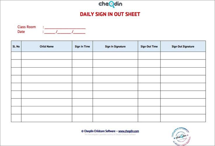 daily sign-in sheet template example