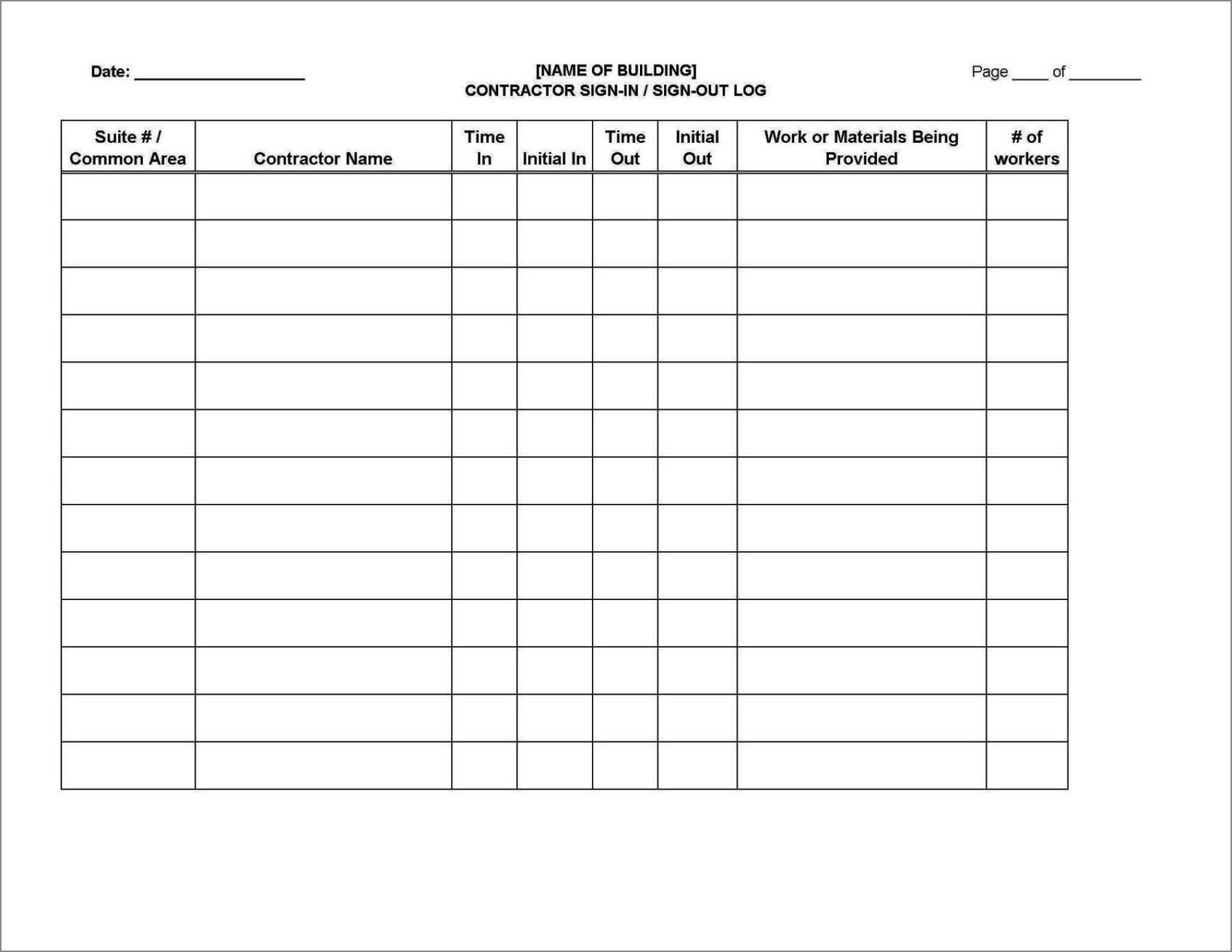 doctor office sign in sheet template sample
