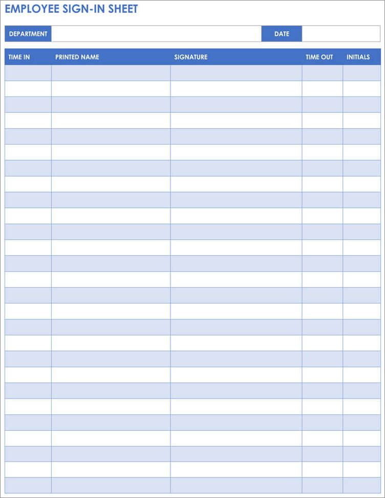 employee sign-in sheet template