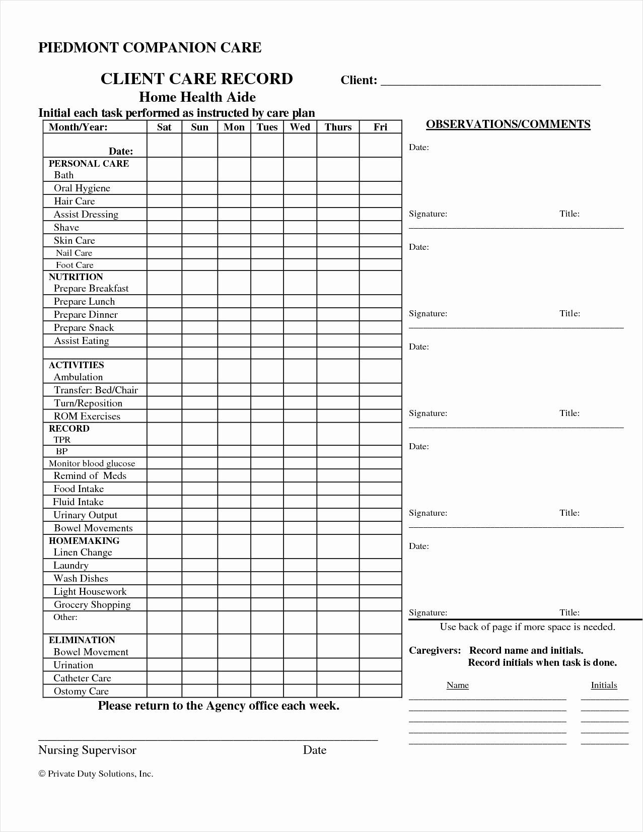 example of caregiver timesheet template