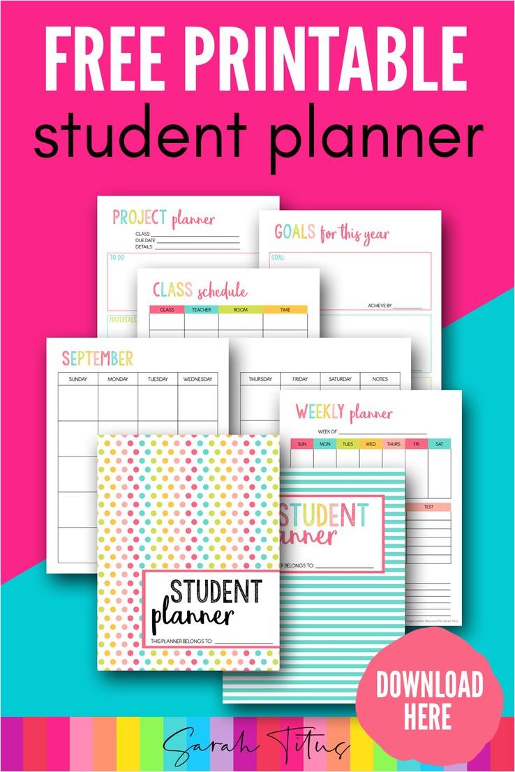 example of christian student planner template