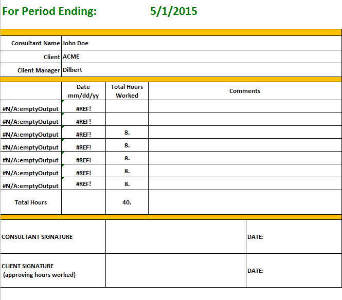 example of consulting timesheet template