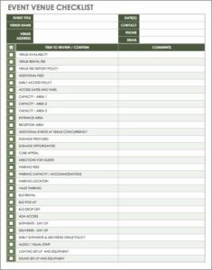 Corporate Event Planning Checklist Template