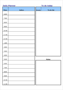 Free Printable Daily Schedule Template
