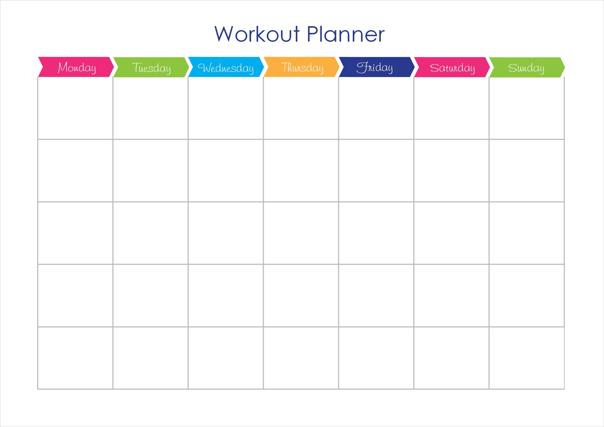 example of exercise schedule template