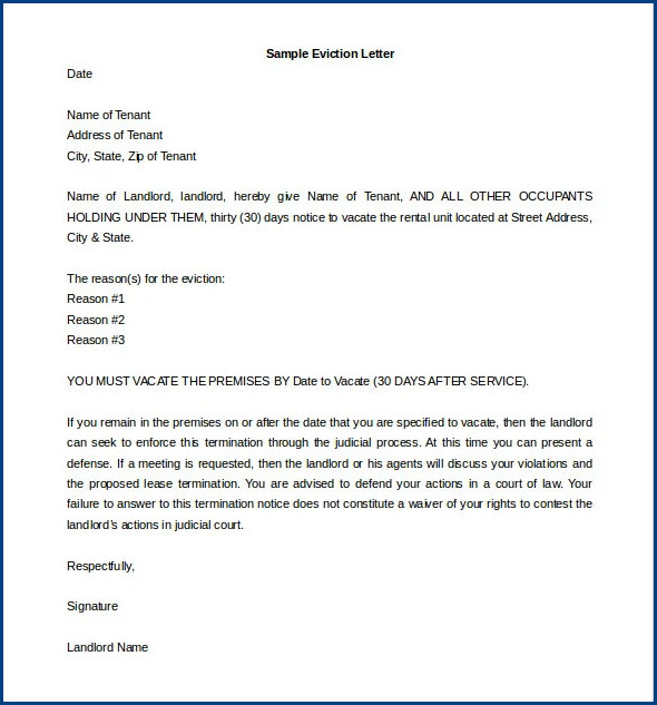 example of family member eviction notice letter template example of family member eviction notice letter template